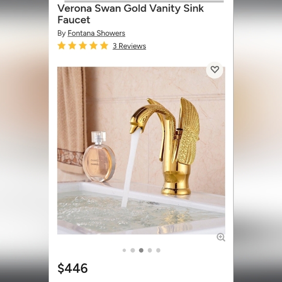 Gold Swan faucet. - Picture 2 of 7